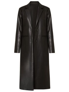 Black Long Leather Coat